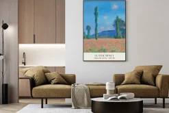 Plakat: Pole maków krajobraz claude monet
