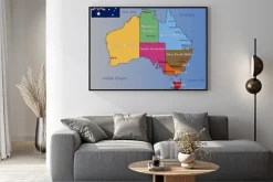 Plakat: Polityczna mapa australii