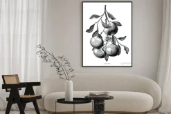 Plakat: Pomarańczowy sztuka ilustracji clipart na białym tle