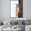 Plakat: Portret cougar, puma, puma, cougar za drzewem.