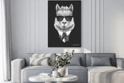 Plakat: Portret lama w garniturze. ręcznie rysowane ilustracji.