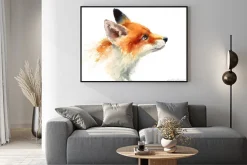 Plakat: Portret lisa na akwareli