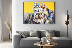 Plakat: Portret olejny wilków