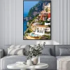 Plakat: Positano, włochy. wybrzeże amalfi