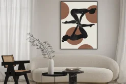 Plakat: Pozycje jogi abstrakcyjna ilustracja