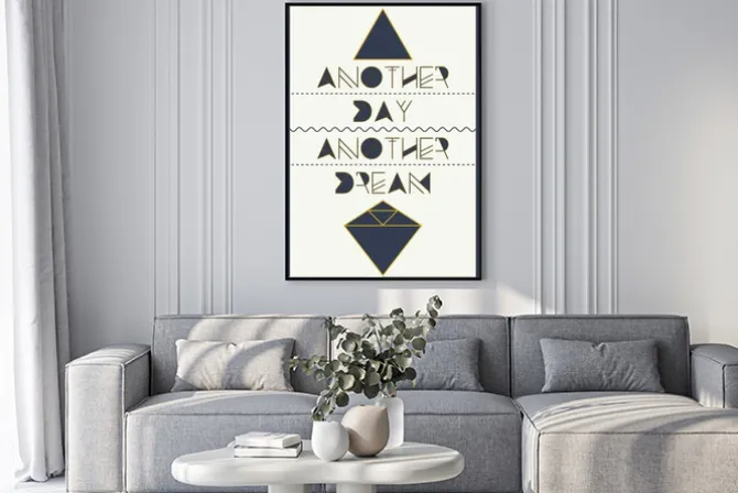 Plakat: Proste geometryczne motywacyjny plakat