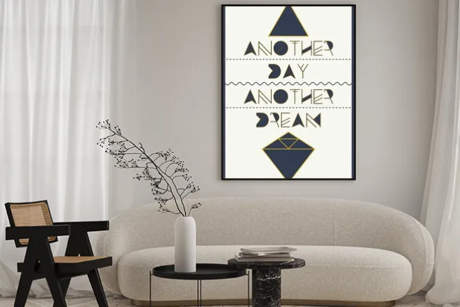 Plakat: Proste geometryczne motywacyjny plakat