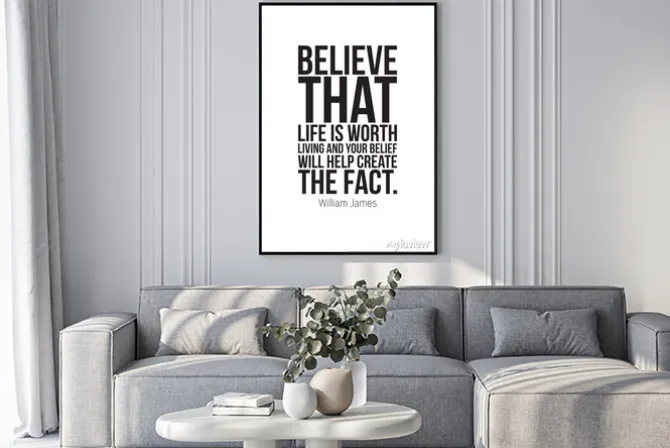 Plakat: Prosty klasyczny plakat motywacyjny dla biznesu