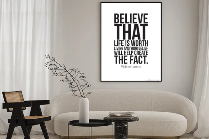 Plakat: Prosty klasyczny plakat motywacyjny dla biznesu