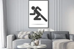 Plakat: Przebiegu ludzie w ilustracji wektorowych ruchu