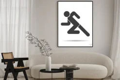 Plakat: Przebiegu ludzie w ilustracji wektorowych ruchu