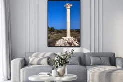 Plakat: Przebudowa kolumn korynckich na wyspie kos, grecja.