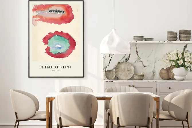 Plakat: Pszenica i bylica abstrakcja hilma af klint