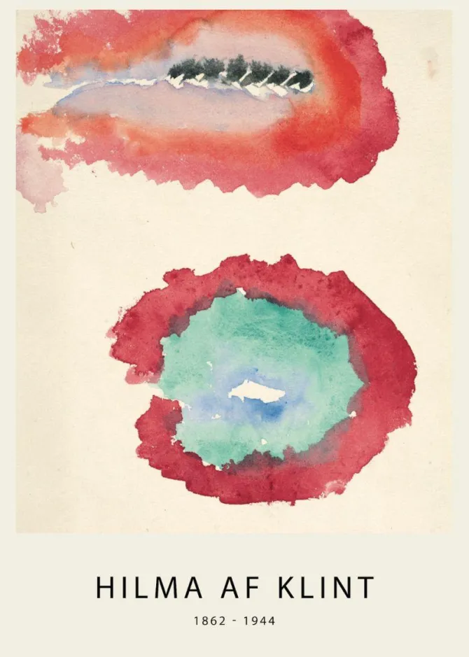 Plakat: Pszenica i bylica abstrakcja hilma af klint