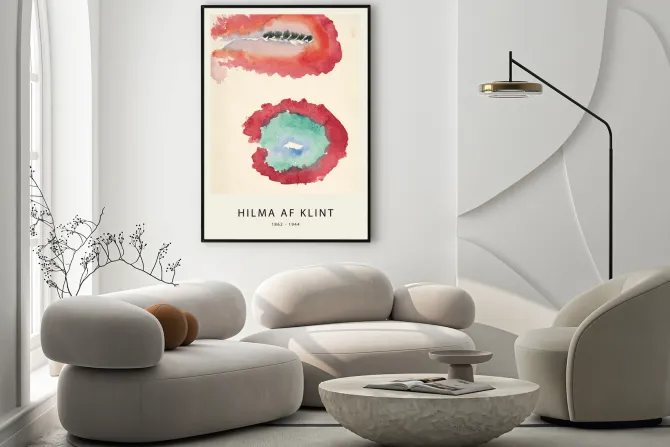 Plakat: Pszenica i bylica abstrakcja hilma af klint