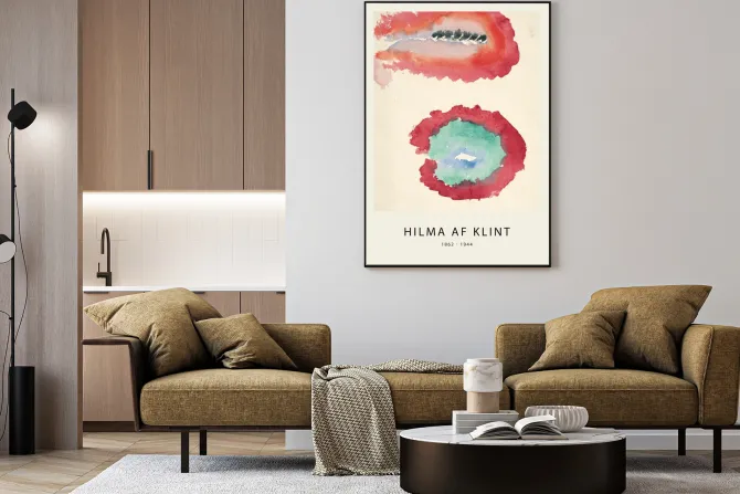 Plakat: Pszenica i bylica abstrakcja hilma af klint