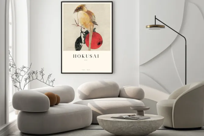 Plakat: Ptak reprodukcja autorstwa hokusai
