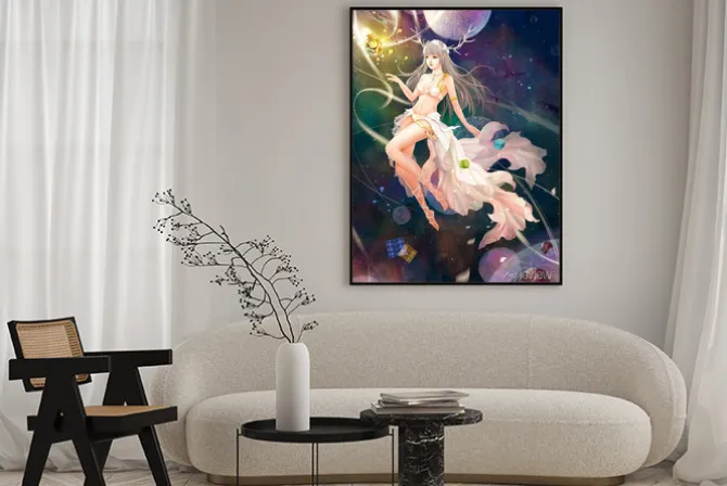 Plakat: Pure, literary, small and fresh, illustration, beauty, girl,