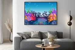 Plakat: Rafa koralowa pod oceanem