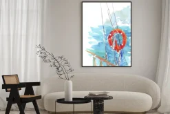 Plakat: Ratunkowe ocean morze akwarele ilustracji