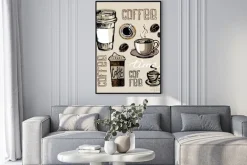 Plakat: Ręcznie rysowane doodle kawy ilustracji