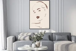 Plakat: Ręcznie rysowany portret kobiety