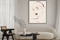 Plakat: Ręcznie rysowany portret kobiety