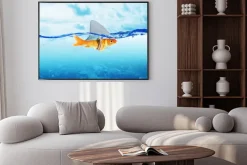 Plakat: Red fish jako rekina