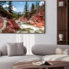 Plakat: Red rock creek w ruchu i kanion