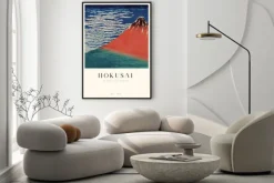 Plakat: Reprodukcja hokusai dobry wiatr czysty poranek