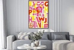 Plakat: Retro litery i cyfry