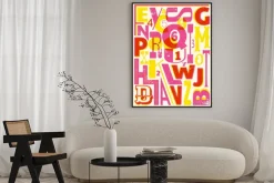 Plakat: Retro litery i cyfry