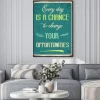 Plakat: Retro metal sign " every day is a chance to change your opportun