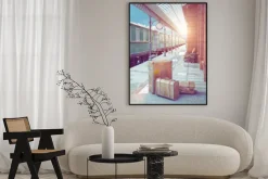 Plakat: Retro stacja kolejowa