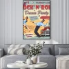 Plakat: Rock and roll dance party retro poster.