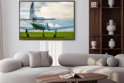 Plakat: Rocznik światła samolotów sportowych w świetle wieczorem