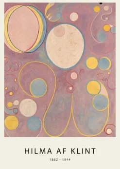 Plakat: Różowa abstrakcja hilma af klint dorosłość
