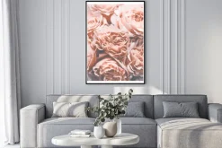 Plakat: Różowe róże kwiaty w stylu vintage