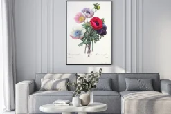 Plakat: Rycina botaniczna z bukietem