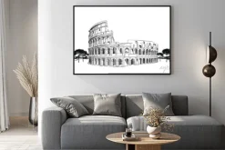 Plakat: Rysunek rzymskiego koloseum