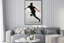 Plakat: Rysunkowa sylwetka piłkarza