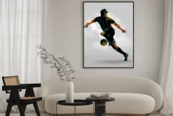 Plakat: Rysunkowa sylwetka piłkarza