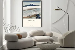 Plakat: Rzeka jewel w prowincji musashi sztuka hokusai