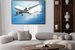 Plakat: Samolot pasażerski w przestworzach