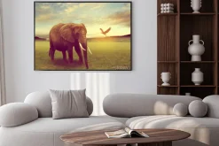 Plakat: Sceneria tym słoń afryki