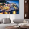 Plakat: Scenic nocy kolorowe wsi manaroli w cinque terre