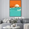 Plakat: Seaside background.vector ilustracji