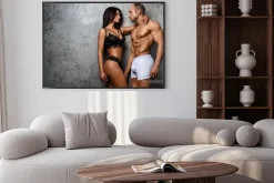 Plakat: Sexy para w bieliźnie