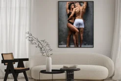 Plakat: Sexy para w bieliźnie