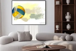 Plakat: Siatkówka banner wszystkie elementy są w oddzielnych warstwach